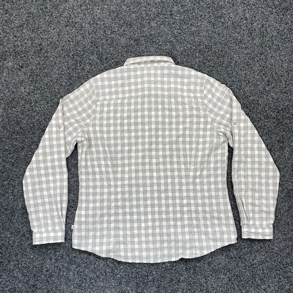 Orvis Teal Shirt Button Checkered Roll-Tab Sleeves #2TK9 Shirt Size Large - Picture 8 of 8